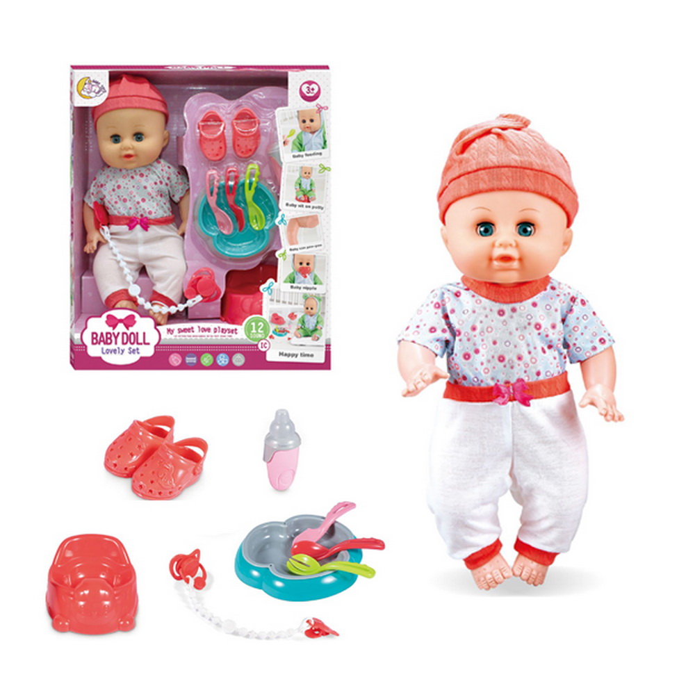 MUÑECA BEBE CON ACCESORIOS COMIDA